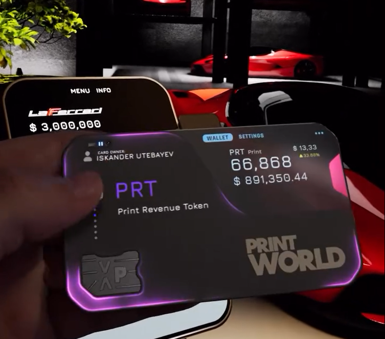 Portable Card-Size Digital Crypto Wallet Ledger