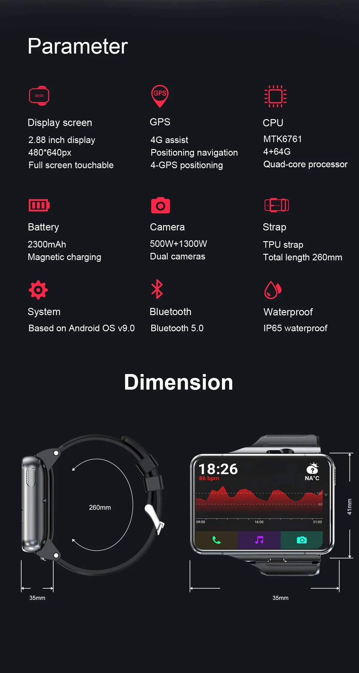 Smart Watch Phone with Call Function