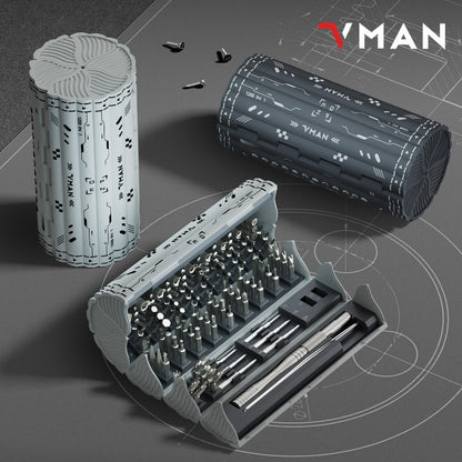 Durable Screwdriver Set in Cylindrical Box