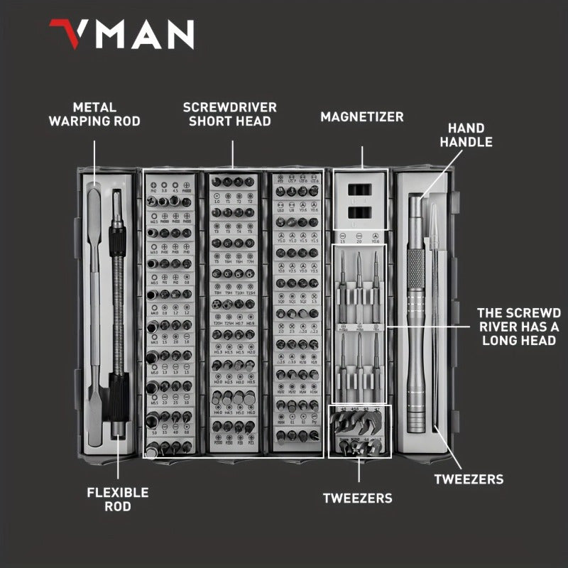 Durable Screwdriver Set in Cylindrical Box