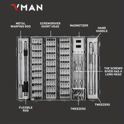Durable Screwdriver Set in Cylindrical Box