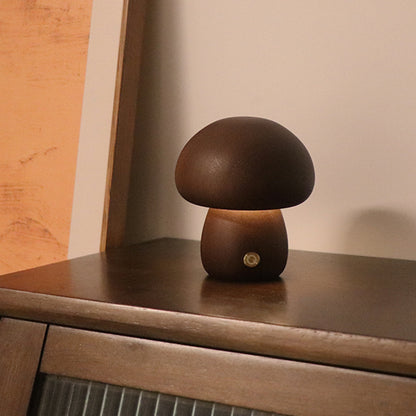 Wooden Mushroom LED Night Light | Warm & Cute Decor