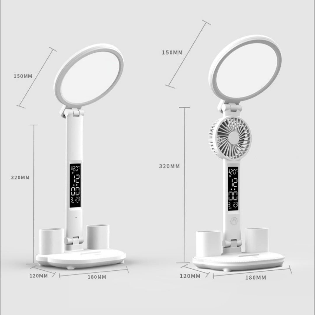 LED Clock Table Lamp