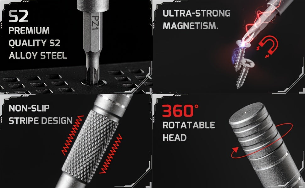 Durable Screwdriver Set in Cylindrical Box