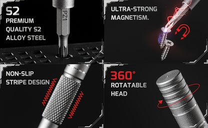 Durable Screwdriver Set in Cylindrical Box
