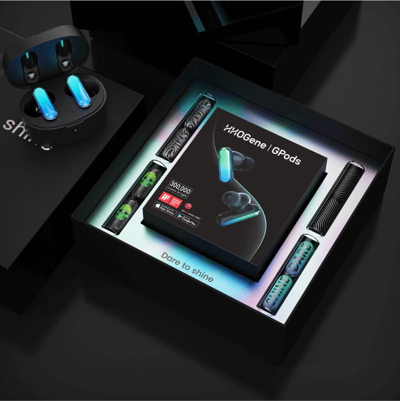 HHOGene GPods: Revolutionary True Wireless Light Earbuds - Crowdfunding Success