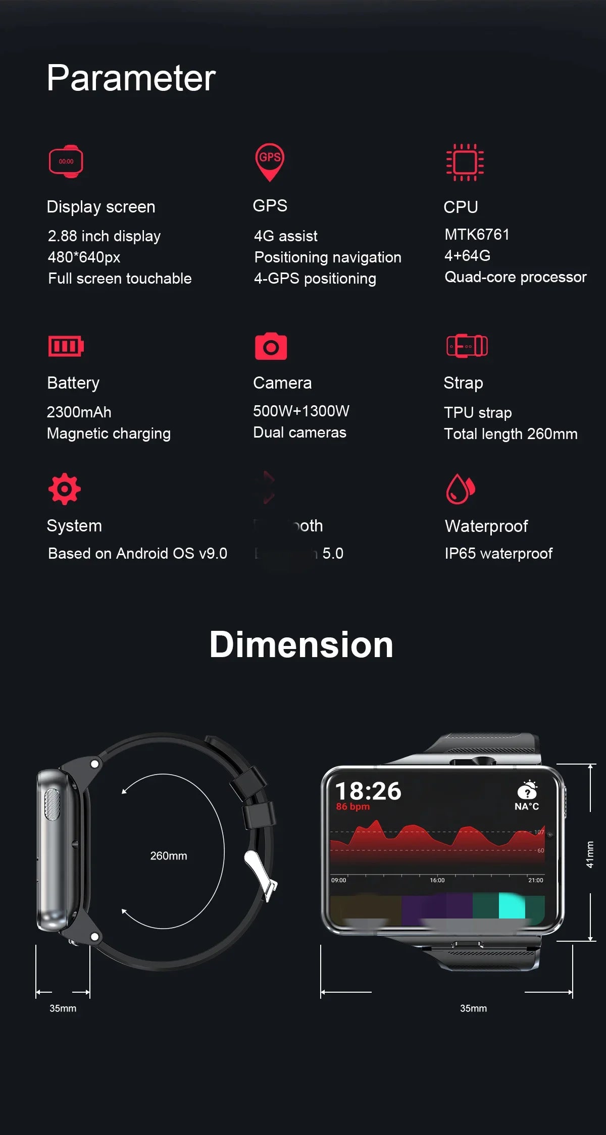 Smart Watch Phone with Call Function