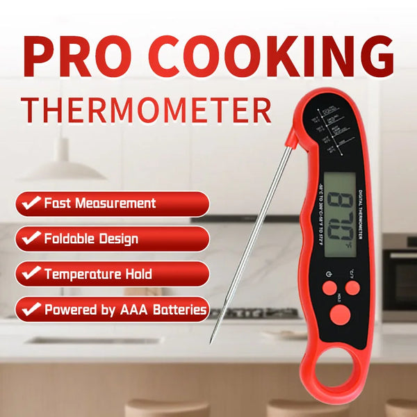kitchen items Digital, Food Thermometer for Cooking and Baking, Instant Read Meat Thermometer with Backlight, Hold Function &