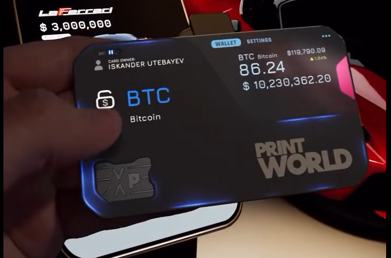 Portable Card-Size Digital Crypto Wallet Ledger