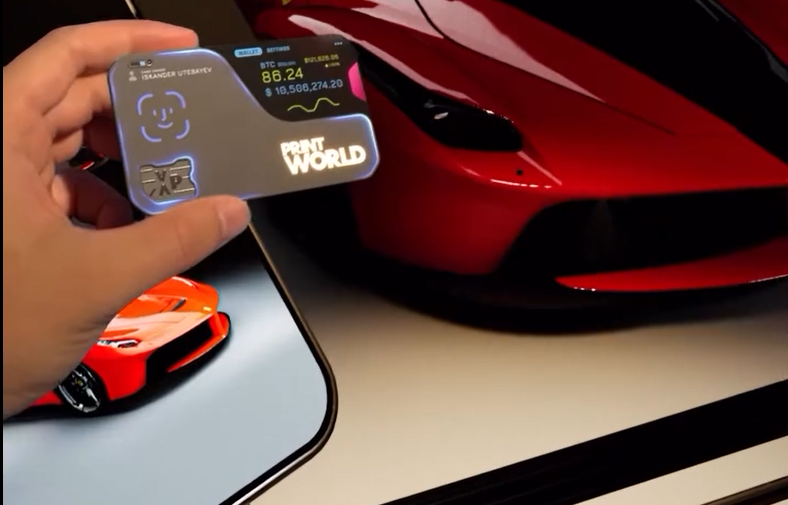 Portable Card-Size Digital Crypto Wallet Ledger