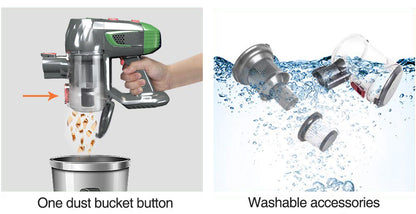 Clean effortlessly with our wireless handheld vacuum.