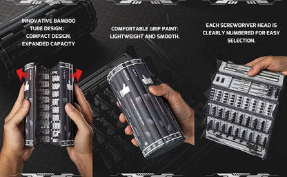 Durable Screwdriver Set in Cylindrical Box